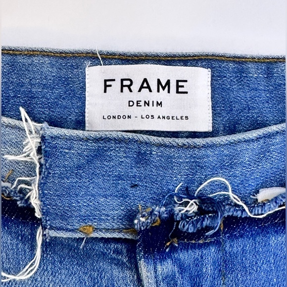 NWOT FRAME Denim distressed Le High Straight stretch jeans - Picture 2 of 9